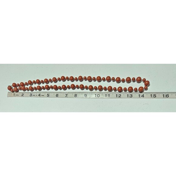 Vintage Brown Beaded Necklace Retro Minimalist Classic Fashion Jewelry Women - Picture 4 of 5